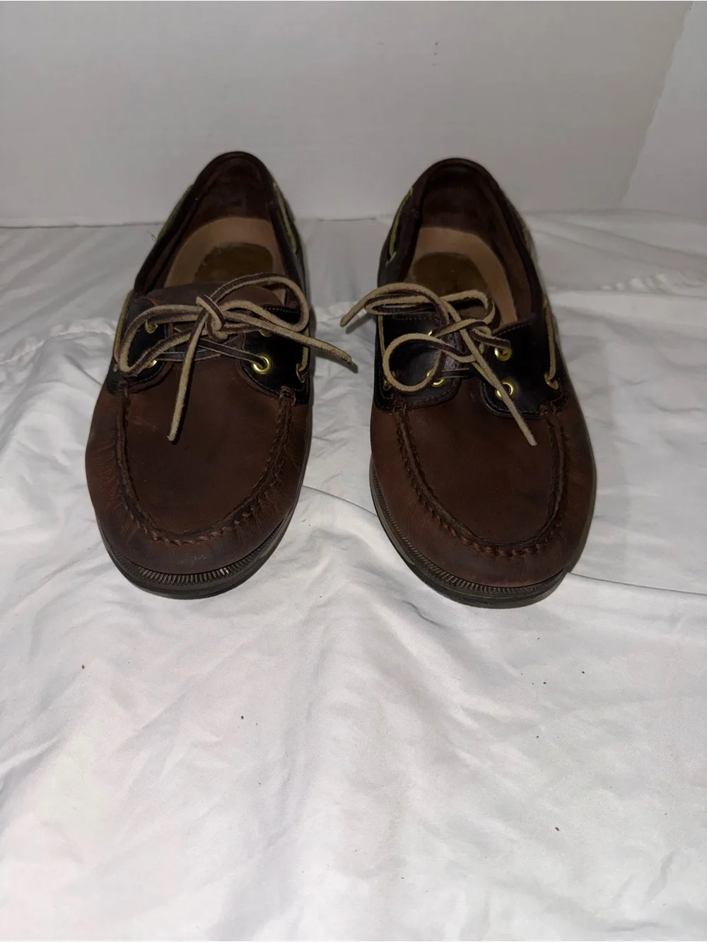 Men's Rockport Brown Leather Boat Shoes